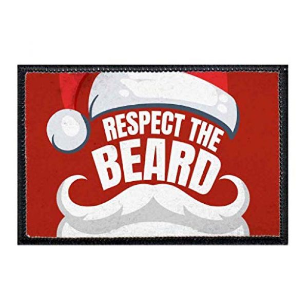 Pull Patch Airsoft Morale Patch 1 Respect The Beard Morale Patch | Hook and Loop Attach for Hats, Jeans, Vest, Coat | 2x3 in | by Pull Patch