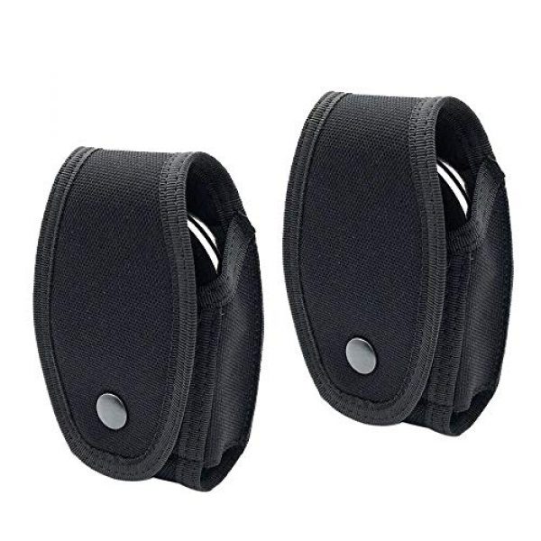 LIVANS Tactical Pouch 1 LIVANS Tactical Handcuff Pouch Case, Handcuff Holder Cuff Holster with Quick Release Snap Closure for Law Enforcement Duty Belt Holds Most Chain or Hinged Cuffs