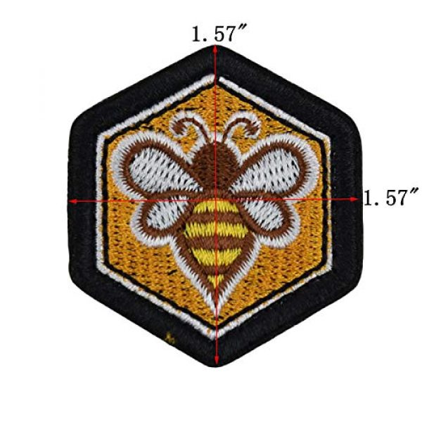 JFFCE Airsoft Morale Patch 2 Great Originality Morale Patch Full Embroidery Military Patch for Caps,Bags,Backpacks,Clothes,Tactical Vest,Military Uniforms (Bee)