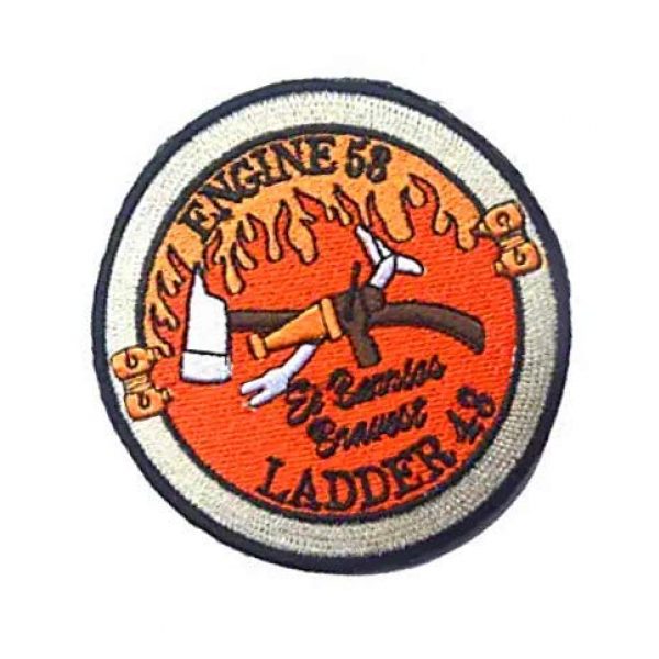 Embroidery Patch Airsoft Morale Patch 2 Warrior Red Wing Fireman Engine 53 Ladder 43 Lone Survivor Military Hook Loop Tactics Morale Embroidered Patch