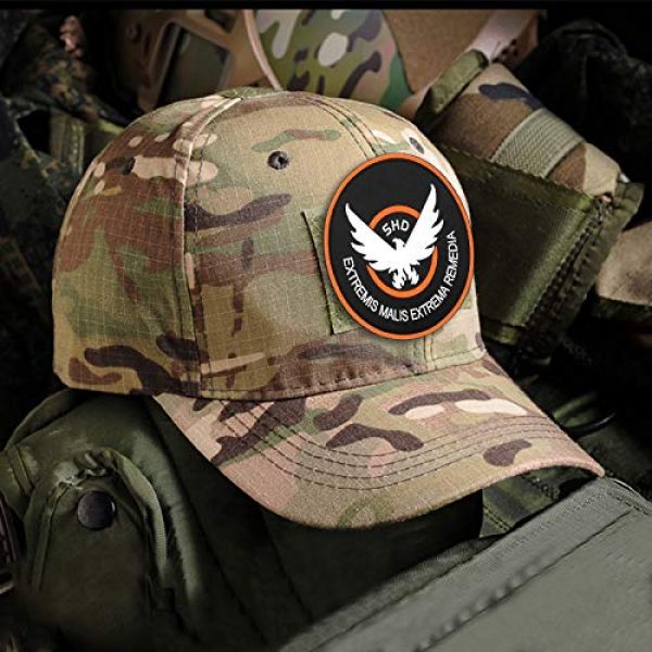 Morton Home Airsoft Morale Patch 6 Morton Home Airsoft -Game -Cosplay The Division SHD Rubber 3D PVC Badge MORCLA Patch (Yellow) (2)