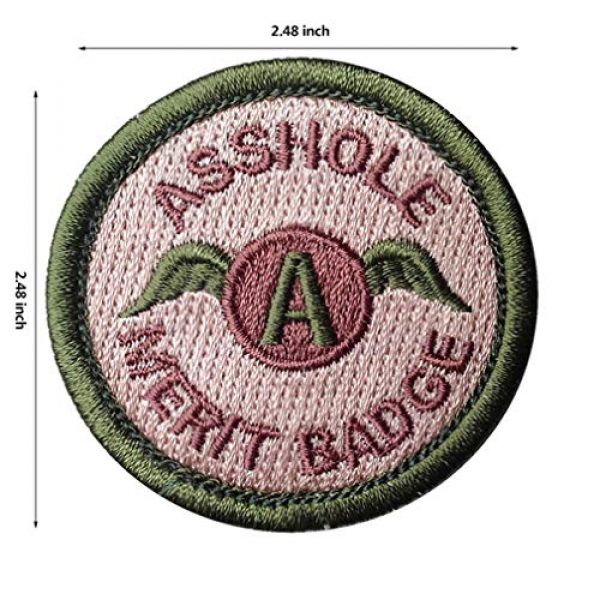 ShowPlus Airsoft Morale Patch 3 ShowPlus Asshole Merit Badge Morale Tactical Embroidered Patch (Pink)