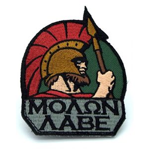 MilSpec Monkey Airsoft Morale Patch 1 Molon Labe Spartan Morale Patch (Full Color)