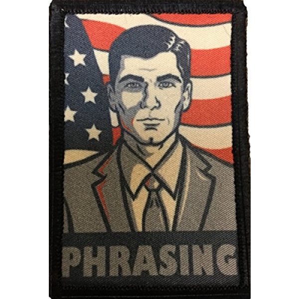 RedheadedTshirts Airsoft Morale Patch 1 Archer"Phrasing" Morale Patch. Perfect for Your Tactical Military Army Gear, Backpack, Operator Baseball Cap, Plate Carrier or Vest. 2x3" Hook and Loop Patch. Made in The USA