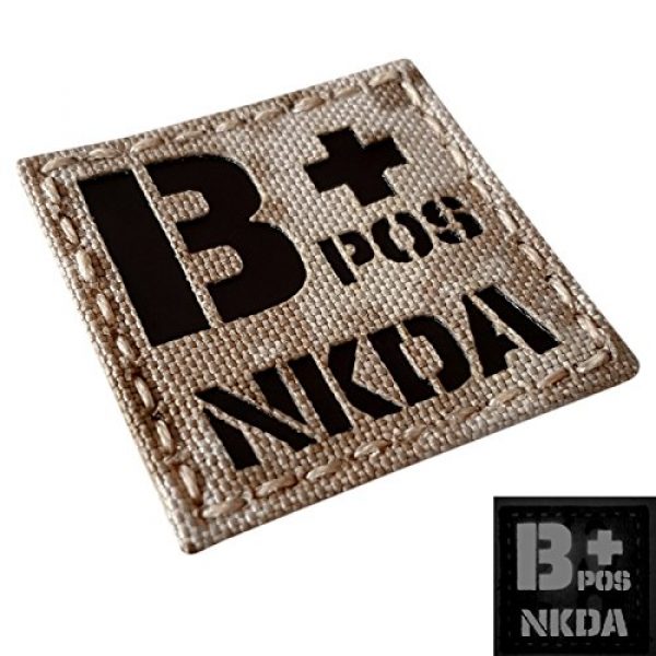 Tactical Freaky Airsoft Morale Patch 4 AOR1 Tan Digital Desert Infrared IR BPOS NKDA B+ Blood Type 2x2 Tactical Morale Fastener Patch