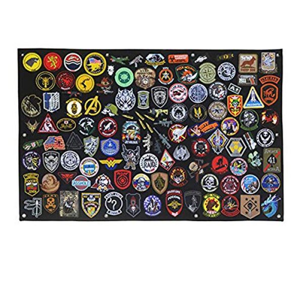 SOUTHYU Airsoft Morale Patch 7 SOUTHYU Tactical Military Combat Morale Patch Holder Display Panel Board Military Hook and Loop Patches Organizer Frame (33.46 x 27.56 inch)