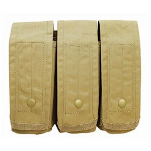 DBM IMPORTS Tactical Pouch 1 Tactical TAN AK AR Triple 7.62 5.56 Mag Pouch Trio 3 Clip PALS Bag Holder