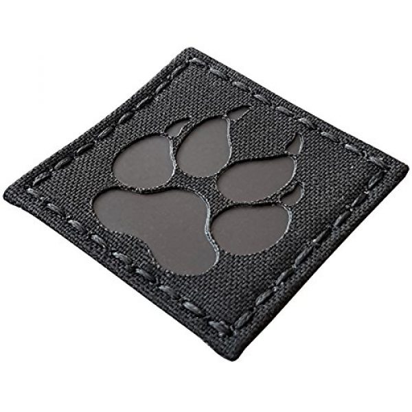Tactical Freaky Airsoft Morale Patch 1 Blackout Infrared IR K9 Dog Handler Paw K-9 2x2 Tactical Morale Hook-and-Loop Patch