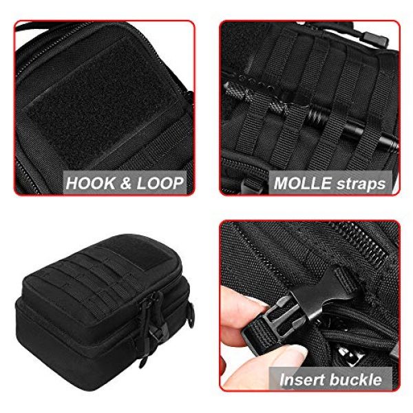 AMYIPO Tactical Pouch 5 AMYIPO Mini MOLLE Pouch Multi-Purpose Compact Tactical Small Waist Bags Utility Pouch Storage Pocket