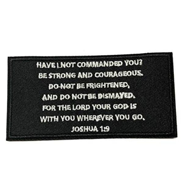 Appalachian Spirit Airsoft Morale Patch 1 Joshua 1:9 Bible Verse 4" Embroidered Patch DIY Iron or Sew-on Decorative Vacation Travel Souvenir Applique Biker Emblem Badge Military Veteran Tactical Christian Religious