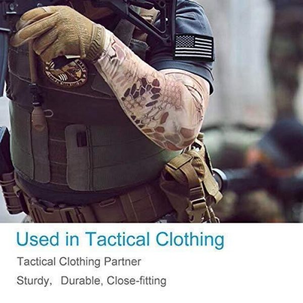 Nixon Thread Co. Airsoft Morale Patch 6 4pc American Flag Patches | USA Patriotic Red White Blue | Tactical Velcro Iron or Sew Hook Loop | Embroidered Patch (3.25") - by Nixon Thread Co. (Hook and Loop)