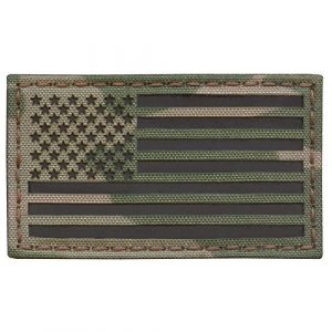 Tactical Freaky Airsoft Morale Patch 1 Multicam Infrared IR USA American Flag 3.5x2 IFF Tactical Morale Hook&Loop Patch