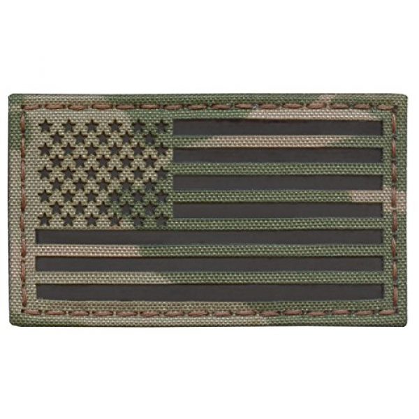Tactical Freaky Airsoft Morale Patch 1 Multicam Infrared IR USA American Flag 3.5x2 IFF Tactical Morale Hook&Loop Patch