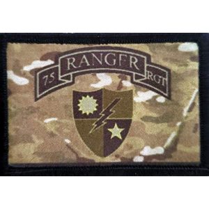 RedheadedTshirts Airsoft Morale Patch 1 Subdued 75th Ranger Batallion Morale Patch Tactical Military. 2x3" Hook and Loop Made in The USA Perfect for Your Rucksack, Pack Bag, Molle Gear, Operator hat or Cap!