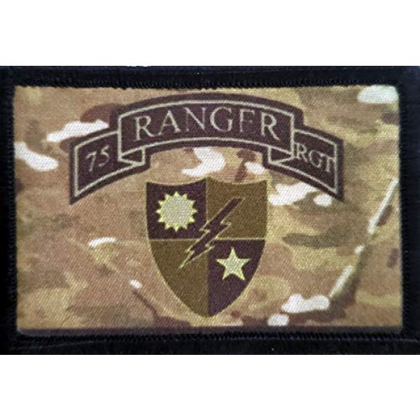 RedheadedTshirts Airsoft Morale Patch 1 Subdued 75th Ranger Batallion Morale Patch Tactical Military. 2x3" Hook and Loop Made in The USA Perfect for Your Rucksack, Pack Bag, Molle Gear, Operator hat or Cap!