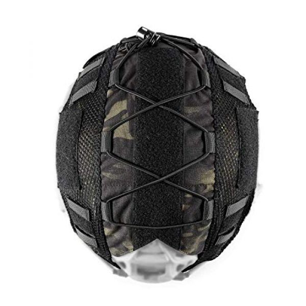 OneTigris Tactical Pouch 7 OneTigris Tactical MOLLE Pouch & Helmet Cover for Fast PJ Helmet in Size L/XL (Multicam Black)