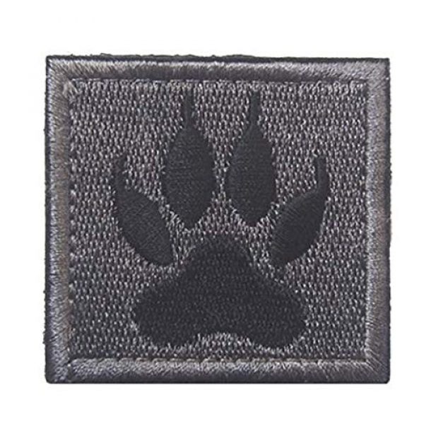 Tactical Embroidery Patch Airsoft Morale Patch 1 K-9 Paw Dog Claw Tracker Tactical Embroidery Patch Hook & Loop Morale Patch Military Patch for Clothing Accessory Backpack Armband (color1)
