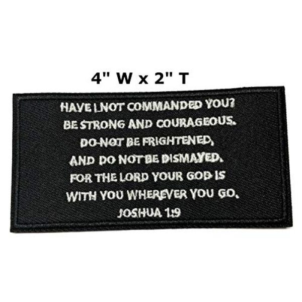 Appalachian Spirit Airsoft Morale Patch 2 Joshua 1:9 Bible Verse 4" Embroidered Patch DIY Iron or Sew-on Decorative Vacation Travel Souvenir Applique Biker Emblem Badge Military Veteran Tactical Christian Religious