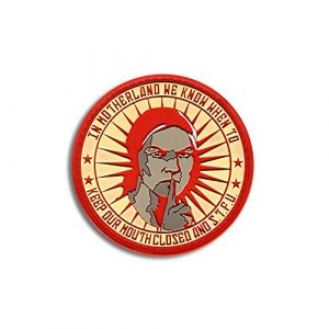 BASTION Airsoft Morale Patch 1 Bastion Tactical Combat Badge PVC Morale Patch Hook and Loop Patch - Keep Mouth Closed