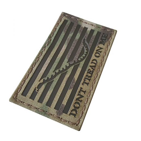 Tactical Freaky Airsoft Morale Patch 5 Multicam Infrared IR US First Navy Jack Dont Tread On Me DTOM Flag 3.5x2 Tactical Morale Hook&Loop Patch