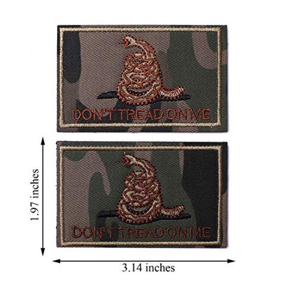 J.CARP Airsoft Morale Patch 4 2 Pieces Don't Tread on Me Tactical Patch Military Morale Patch Ruins of The Green