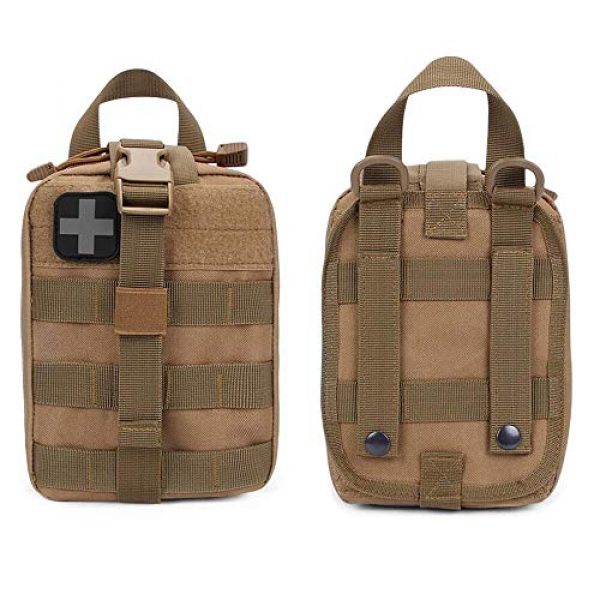 FIRECLUB Tactical Pouch 1 FIRECLUB Compact Tactical MOLLE Rip-Away EMT Medical First Aid Utility Pouch 1000D Nylon Carlebben for Hiking, Biking, Rock Climbing, Hunting, Sports