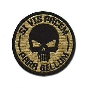 BASTION Airsoft Morale Patch 1 BASTION Morale Patches (Si Vis Pacem, ACU) | 3D Embroidered Patches with Hook & Loop Fastener Backing | Well-Made Clean Stitching | Military Patches Ideal for Tactical Bag, Hats & Vest