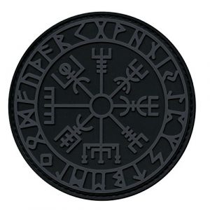 LEGEEON Airsoft Morale Patch 1 LEGEEON ACU Subdued Vegvisir Viking Compass Norse Rune Morale Tactical PVC Rubber Fastener Patch