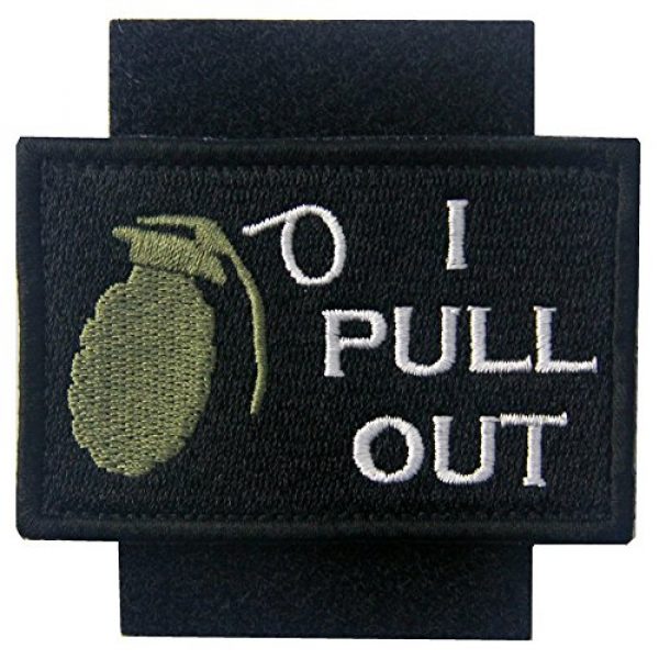 Rocking Planet Airsoft Morale Patch 3 Tactical I Pull Out Funny Military Patch Embroidered Applique Army Morale Hook & Loop Emblem