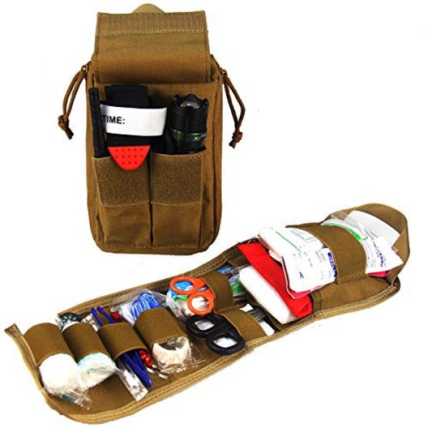 LIVIQILY Tactical Pouch 2 LIVIQILY Multifunctional Tactical Pouch MOLLE Accessory Medical kit Handbag for Outdoor Activities Combat Practice Packet