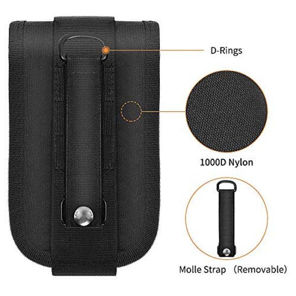 GoodTake Tactical Pouch 4 GoodTake Tactical Cell Phone Holster Pouch, Tactical Smartphone Pouches EDC Cellphone Case Utility Gadget Bag Molle Attachment Belt Holder Waist Bag