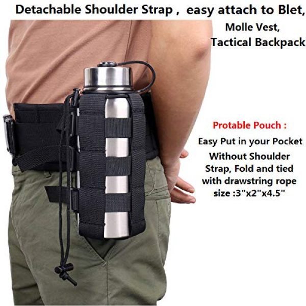 ATBP Tactical Pouch 3 ATBP Tactical Water Bottle Pouch Holder Military Hydration Carrier Waist Fanny Pack for Molle Backpack Vest Bike Bottle Cage Bag