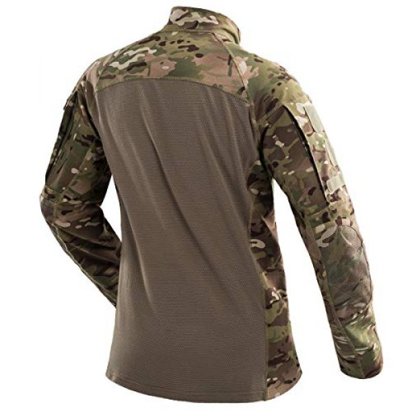 CARWORNIC Tactical Shirt 3 Gear Men's Tactical Military Combat Shirt Cotton Army Assault Camo Long Sleeve T Shirt