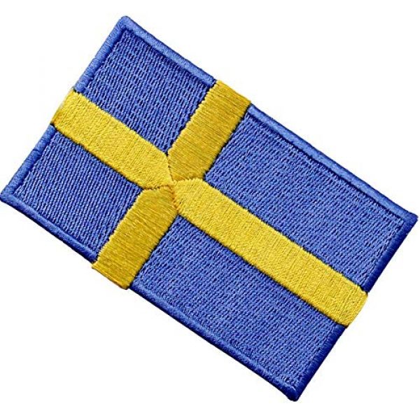 EmbTao Airsoft Morale Patch 3 Sweden Flag Patch Embroidered Swedish Applique Iron On Sew On National Emblem