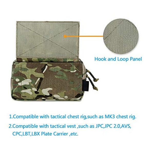 KRYDEX Tactical Pouch 6 KRYDEX Tactical Drop Pouch Sub Abdominal Carrying Kit Bag for Tactical Vest Chest Rig