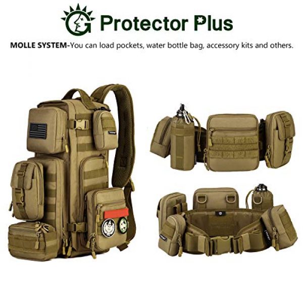 Protector Plus Tactical Pouch 7 Protector Plus Tactical MOLLE Pouch Small Admin Waist Messenger Bag Utility Gadget Gear Medical Pack Tool Pocket EDC Belt Purse (Patch Included)