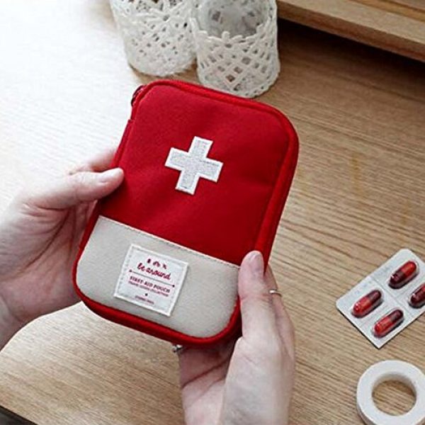 bjlongyi Tactical Pouch 2 bjlongyi Portable First Aid Bag,Outdoor Camping Home Survival First Aid Kit Bag Case Pill Pouch