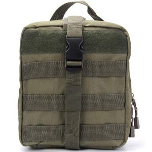 ASEEBY Tactical Pouch 1 ASEEBY First Aid Kit Utility MOLLE Pouch Bag Rip-Away Tactical Bag Compact Accessory Tool Carrier Pocket for Military Advanture Outdoor Camping