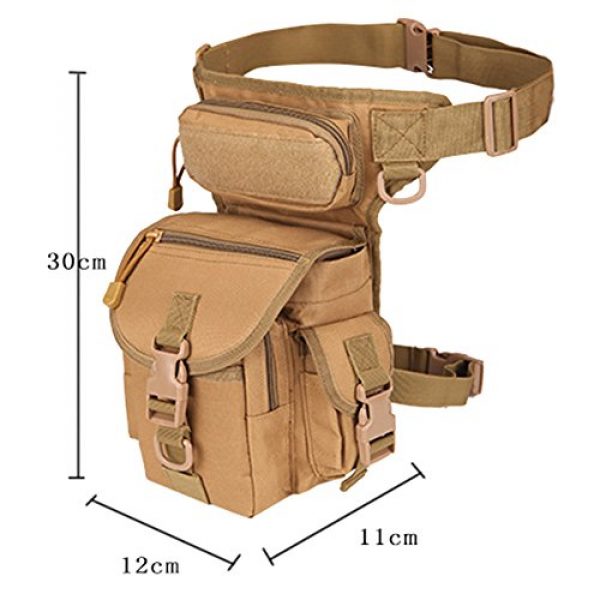 INLAR Tactical Pouch 2 INLAR Drop Leg Bag Fanny Waist Packs Waterproof Oxford/Nylon Hiking Waistpacks Military Hip Pack Messenger Shoulder Wallet Purse Pouch for Motorcycle Steampunk Outdoor Tatical
