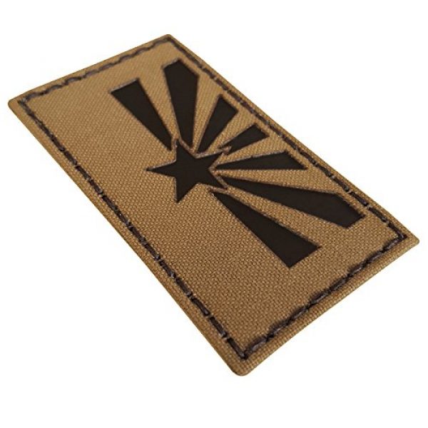 Tactical Freaky Airsoft Morale Patch 4 Coyote Brown Tan Infrared IR Arizona Flag 3.5x2 IFF Tactical Morale Fastener Patch