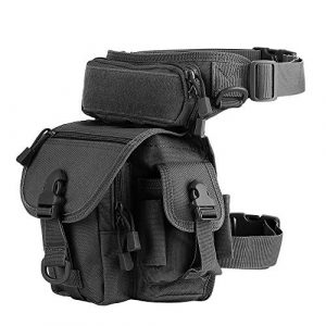 Pvnoocy Tactical Pouch 1 Tactical Drop Leg Bag 1000D Nylon Waist Packs Military Thigh Packs Tool Bags for Motorcycle Outdoor Bike Cycling