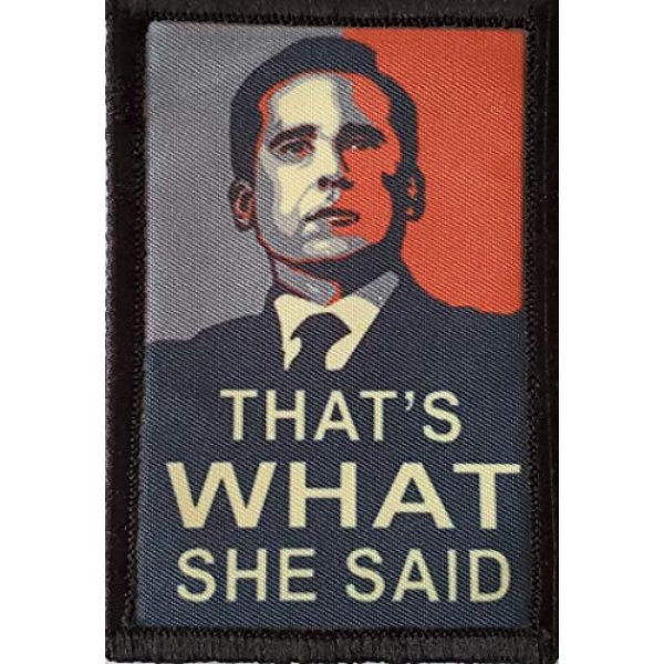 RedheadedTshirts Airsoft Morale Patch 1 That's What She Said Michael Scott The Office Morale Patch Funny Tactical Military 2x3" Hook and Loop