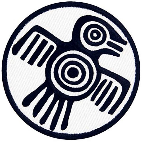 EmbTao Airsoft Morale Patch 4 Aztec Symbol of Power Strength and Courage Patch Embroidered Applique Iron On Sew On Emblem