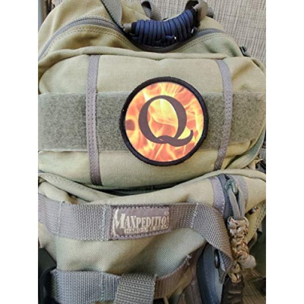 RedheadedTshirts Airsoft Morale Patch 2 QAnon Fire 3" Circle Morale Patch. Hook and Loop Tactical Patch. Made in The USA