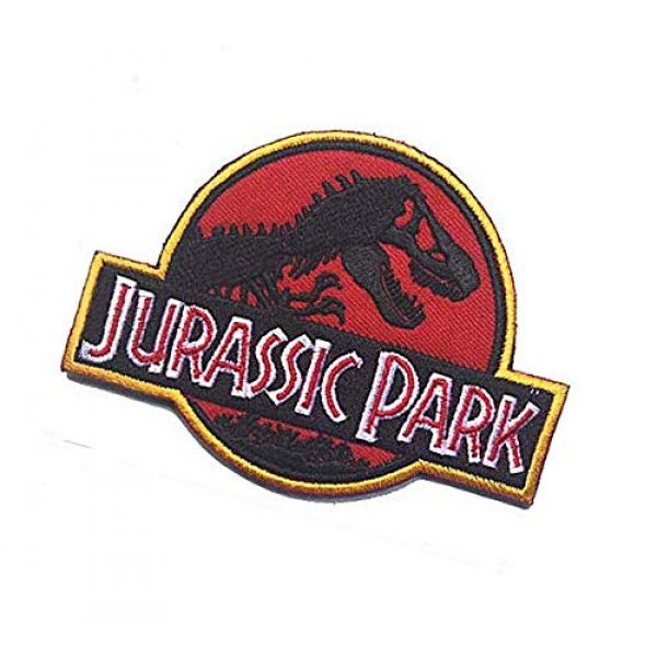 Embroidery Patch Airsoft Morale Patch 3 Jurassic Park Military Hook Loop Tactics Morale Embroidered Patch (color1)