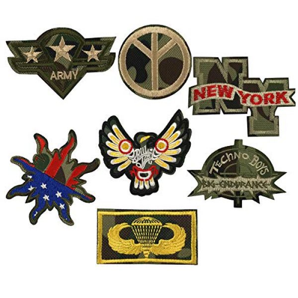 Ceresa Inc Airsoft Morale Patch 1 Camouflage Iron on Patches Embroidered Military Patches Morale Sew On Patches for Military Fans Applique Stickers Badges Clothes Jacket T-Shirt Decorations Men Women Girls Boys Washable Decals 7Pcs