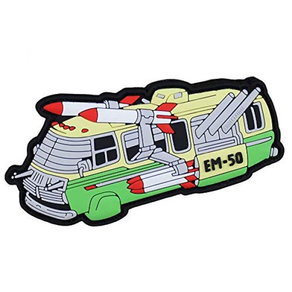 Violent Little Machine Shop Airsoft Morale Patch 1 'Stripes EM-50' Morale Patch by Violent Little Machine Shop - Velcro Backed PVC