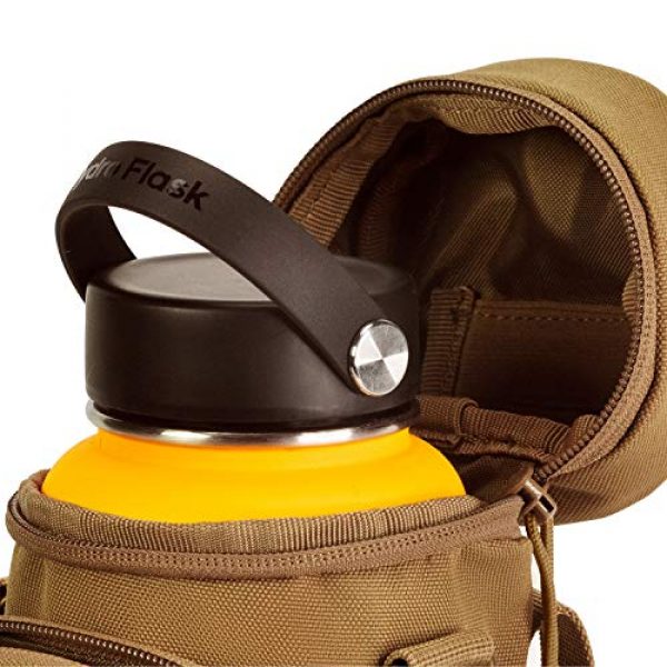 Go Time Gear Tactical Pouch 5 Go Time Gear Exo-Tek H2O MOLLE Water Bottle Pouch Hydration Carrier - Use as MOLLE Water Bottle Holder, Tactical Water Pouch, Hydration Carrier - Fits Up to 40 oz. Wide-Mouth Bottles