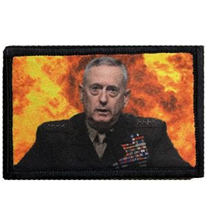 RedheadedTshirts Airsoft Morale Patch 1 Gen Mad Dog Mattis Fireball Morale Patch. Perfect for your Tactical Military Army Gear, Backpack, Operator Baseball Cap, Plate Carrier or Vest. 2x3" Hook and Loop Patch. Made in the USA