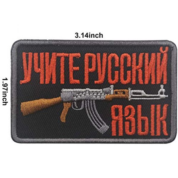 ODSP Airsoft Morale Patch 6 Russians Do Not Yield, Green CSN FSB Alfa Group, AK47 Tactical Morale Military Embroidered Patch 5PCS
